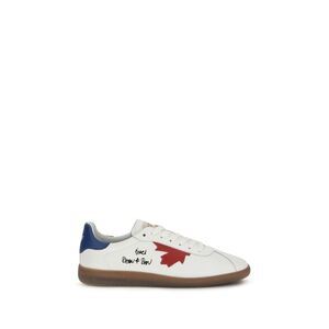 Dsquared² White Calf Leather Bos Taurus Chunky Men's Sneakers